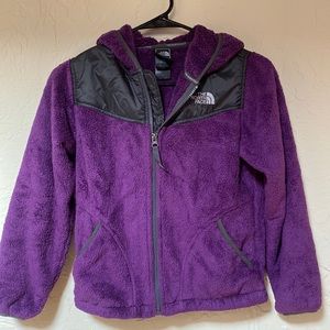 Girls 10-12 Size Medium Fuzzy Purple Jacket